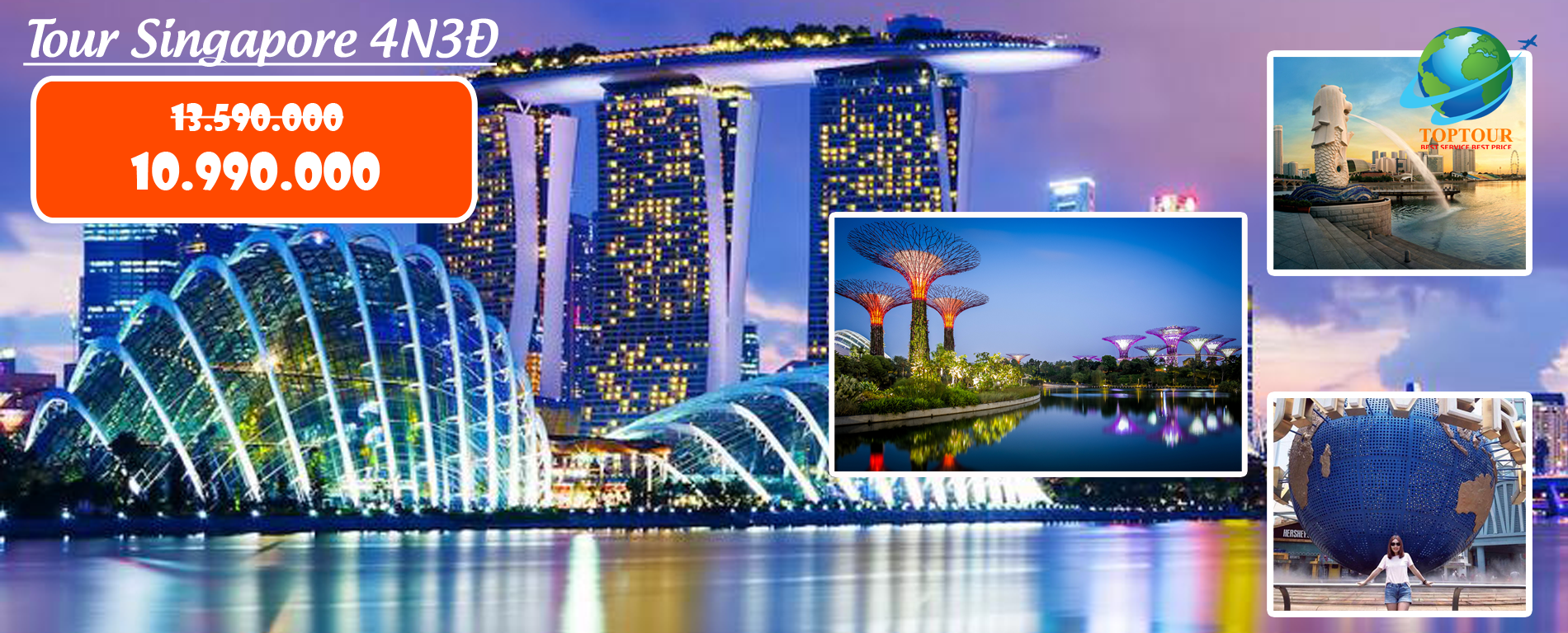 Tour du lịch Singapore 4 ngày 3 đêm